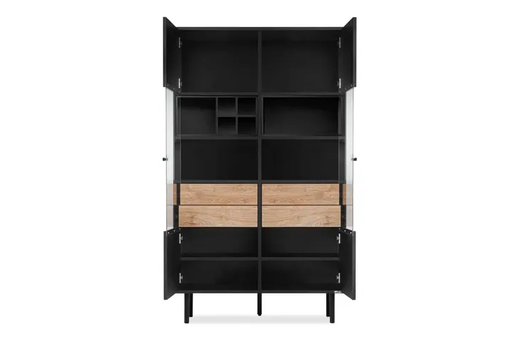witryna-czarna-dab-loft-175-lofty-salon-typ-stojaca