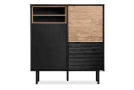 komoda-czarna-loft-150-dab-naturalny-lofty