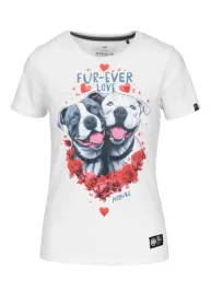 koszulka-damska-t-shirt-pit-bull-fur-ever-love-biala