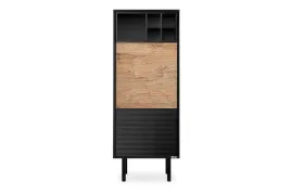 regal-loft-czarny-dab-natural-salon-lofty-konsimo