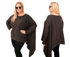 brazowa-bluzka-damska-bawelniana-plus-size-asymetryczna