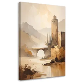 obraz-do-salonu-sypialni-pastelowy-pejzaz-gor-architektura-rustykalny
