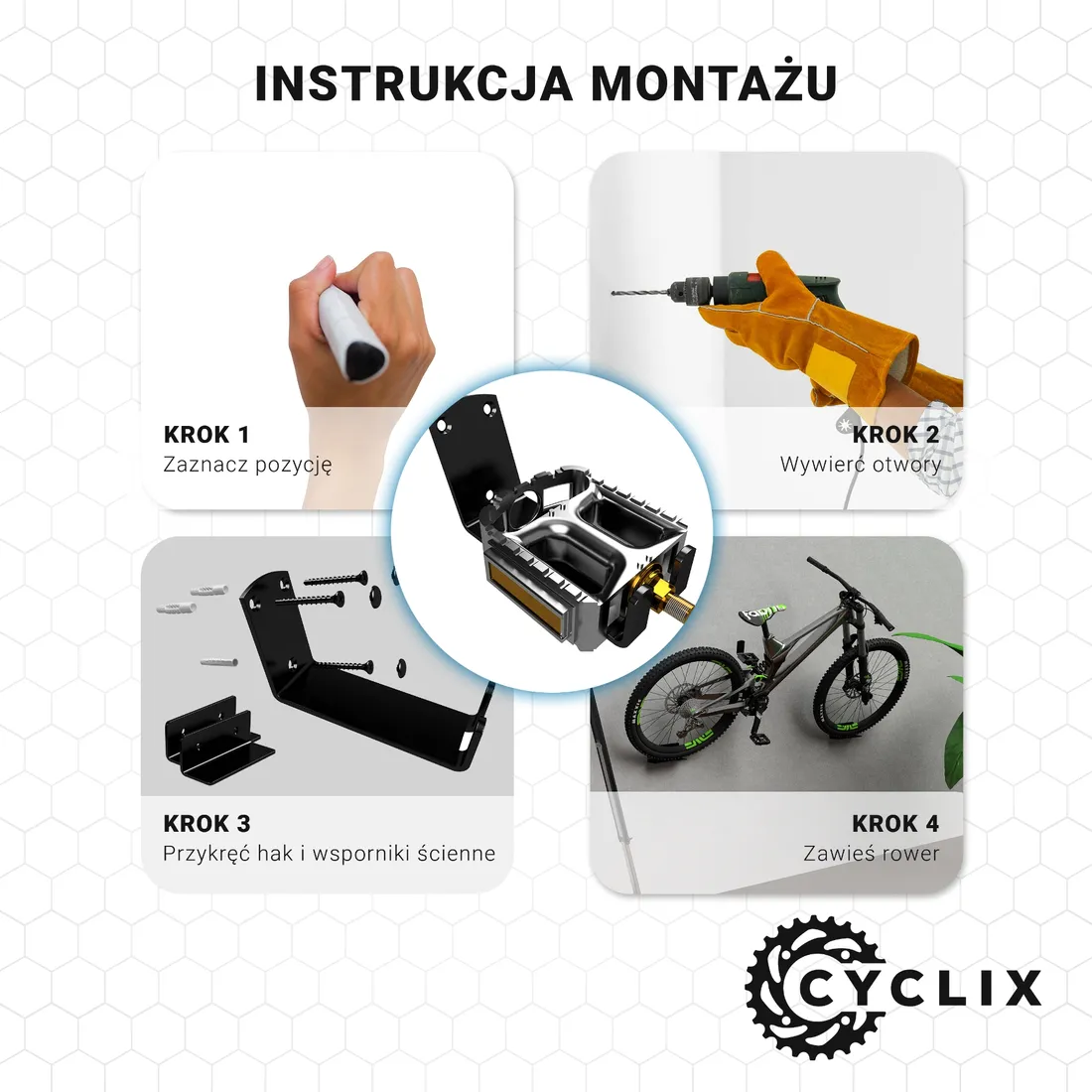 cyclix-wieszak-uchwyt-na-rower-scienny-stan-nowy