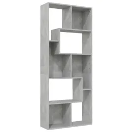 regal-na-ksiazki-material-drewnopochodny-szarosc-betonu-67x24x161