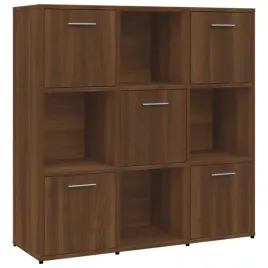 regal-na-ksiazki-z-9-przegrodkami-brazowy-dab-90x30x90-cm