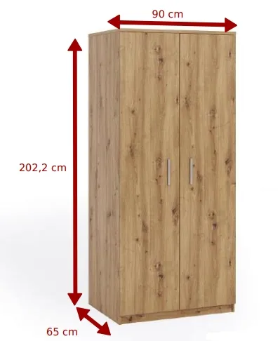 szafa-bono-2d-90cm-dab-artisan-kolor-mebla-dab-artisan