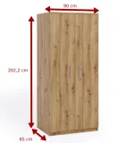 szafa-bono-2d-90cm-dab-artisan-kolor-mebla-dab-artisan
