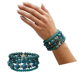 zestaw-bransoletek-boho-turkusowo-zielony-styl-boho