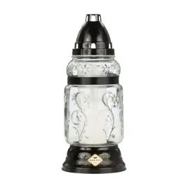 znicz-szklany-1092-czarny-bezbarwny-26-cm-tradycyjny-wymienny-wklad-max-pol