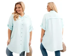 jasno-mietowa-koszula-damska-plus-size-z-wiskozy-z-dluzszym-tylem