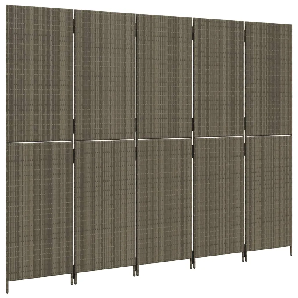 parawan-5-panelowy-szary-polirattan