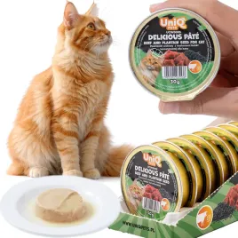 karma-mokra-dla-kota-pasztet-wolowy-z-babka-delicious-pate-uniq-pets-8x30g