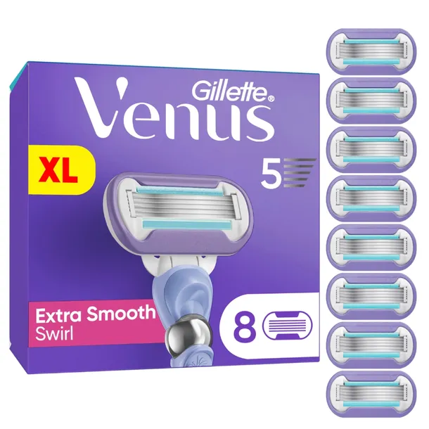 Gillette Venus Swirl Extra Smooth Wkłady 5 ostrzy opakowanie XL 8 sztuk