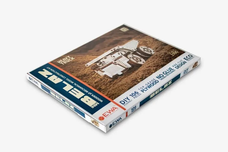 ewa-drewniane-puzzle-3d-mini-belaz-marka-robotime-stan-nowy