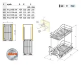 kosz-cargo-2-polki-w-50-g2-prowadnice-blum-stan-nowy