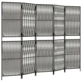 parawan-5-panelowy-szary-polirattan