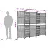parawan-5-panelowy-szary-polirattan-kod-producenta-365382-stan-nowy