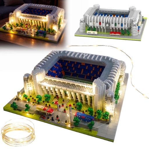 KLOCKI KONSTRUKCYJNE STADION PIŁKARSKI SANTIAGO BERNABEU OŚWIETLENIE LED