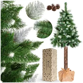 choinka-na-pniu-140-cm-sztuczna-sosna-diamentowa-osniezona-premium-ze-stoja