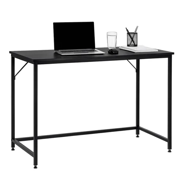 Biurko komputerowe nowoczesne 100x50x76 cm stolik loft industralny czarny