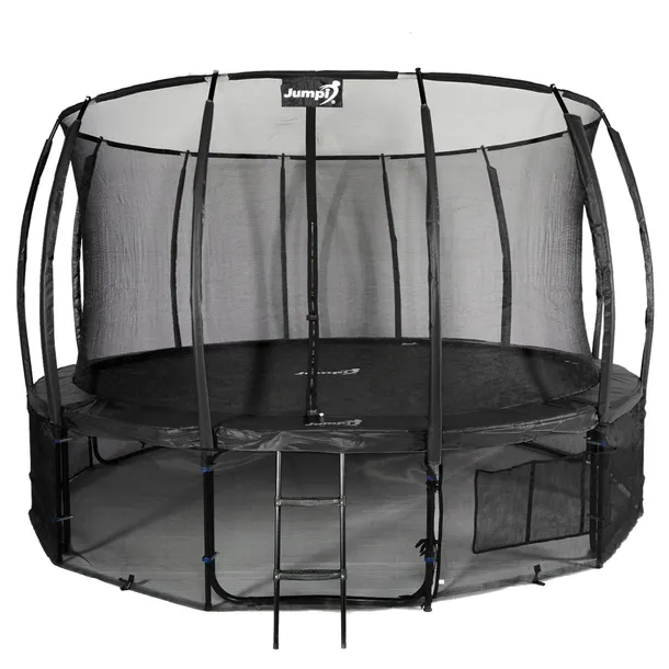 Trampolina Ogrodowa Jumpi 435cm/14FT Maxy Comfort Plus Czarna Z Wewnętrzną