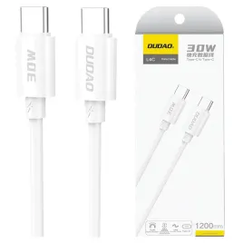 kabel-dudao-l4c-usb-c-usb-c-30w-1-2m-bialy