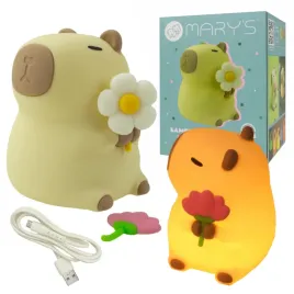 lampka-nocna-led-dla-dziecka-kolorowa-kapibara-z-kwiatkami-usb-interblue