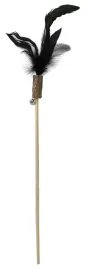 wedka-zabawka-dla-kota-drewniana-z-kloda-i-czarnym-piorem-38-58cm-uniq-pets