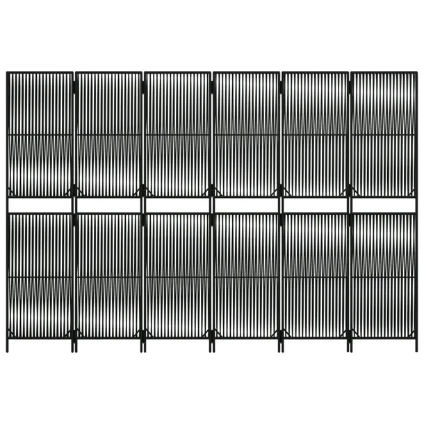 parawan-6-panelowy-czarny-polirattan-marka-vidaxl