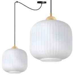 lampa-sufitowa-wiszaca-zyrandol-pajak-czarno-zloty-bialy-szklany-klosz-e27