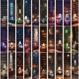 papierowe-zakladki-do-ksiazek-z-motywem-duchow-10-szt