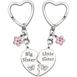 matching-breloki-serce-z-kwiatami-zestaw-dwie-siostry-srebrne