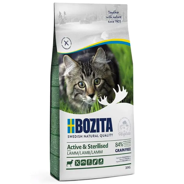 Bozita Active & Sterilised Grain Free Lamb 10kg