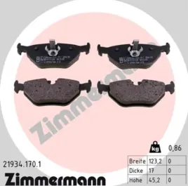 zimmermann-klocki-hamulcowe-tyl-bmw-mg-rover-saab