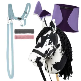 hobby-horse-zestaw-kon-karo-srokaty-derka-nauszniki-wrzos-kantar-blekitny