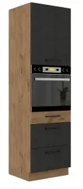 wysoka-zabudowa-piekarnika-z-szufladami-210cm-wigo-dab-lancelot-i-matera