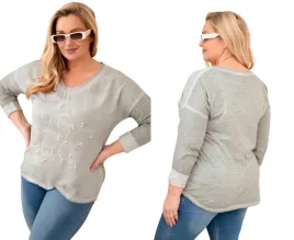 khaki-bluzka-damska-bawelniana-plus-size-z-ozdobna-aplikacja-time-to-shine