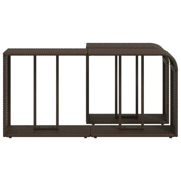 polki-2-szt-brazowe-polirattan-kolor-brazowy