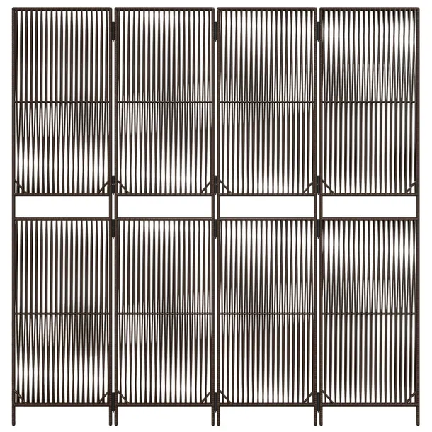 parawan-4-panelowy-brazowy-polirattan-marka-vidaxl