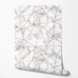 tapeta-na-sciane-wzor-abstrakcja-trojkaty-szare-rozowe-linie-do-sypialni