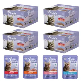 96-x-85g-karma-mokra-dla-kota-pakiet-plaisir-saszetka-mix-smakow-w-sosie