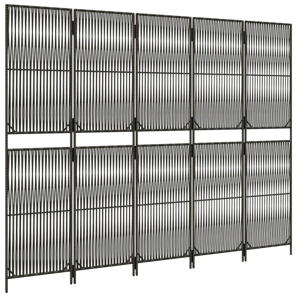 parawan-5-panelowy-szary-polirattan