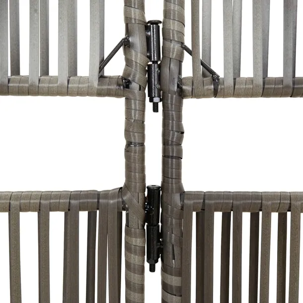 parawan-5-panelowy-szary-polirattan-stan-nowy-producent-vidaxl