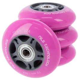 kolka-do-rolek-kauczukowe-72-mm-zestaw-4-szt-lozyska-abec-7-rozowe-nils