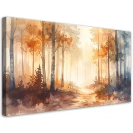 obraz-do-salonu-sypialni-biura-pomaranczowy-las-natura