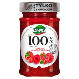 lowicz-dzem-100-percent-owocow-malina-z-czerwona-porzeczka-210-g