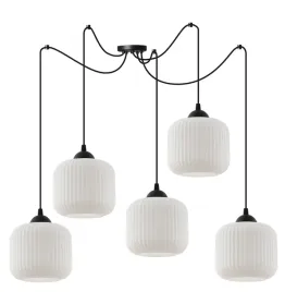lampa-sufitowa-wiszaca-zyrandol-pajak-loft-biale-szklane-klosze-do-salonu