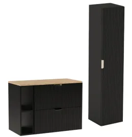czarny-zestaw-lazienkowy-80cm-szafka-regal-blat-slupek-ryflowane-fronty