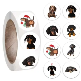 naklejki-do-scrapbookingu-na-rolce-okragle-urocze-jamniki-500-sztuk