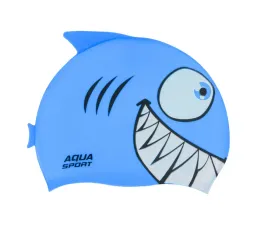 czepek-plywacki-dla-dzieci-silikonowy-na-basen-aqua-sport-junior-shark-blue